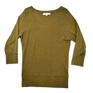 Loft Dolman Lightweight Olive Knit Sweater S